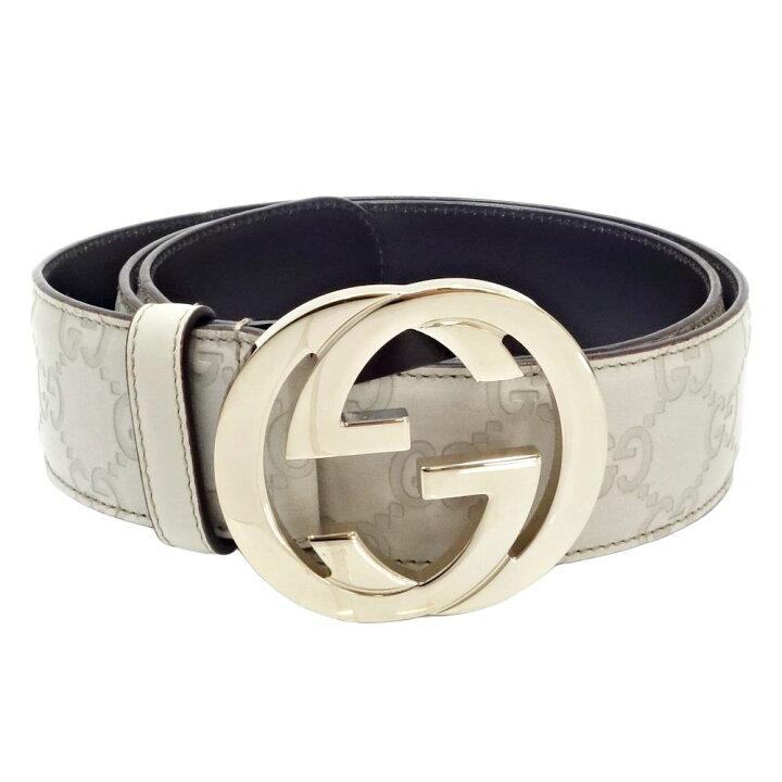 楽天市場】GUCCI グッチ ベルト 114876 グッチシマ インターロッキング  