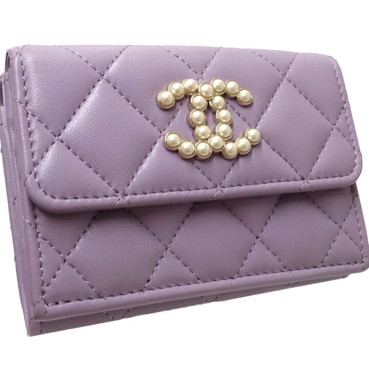 楽天市場】CHANEL シャネル 二つ折り財布 スモールフラップウォレット 