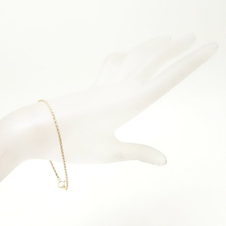 楽天市場】チェーン ブレスレット 18.5cm 3.1グラム K18YG イエロー  