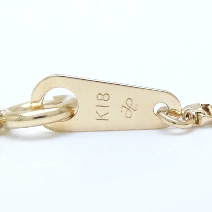 楽天市場】チェーン ブレスレット 18.5cm 3.1グラム K18YG イエロー  