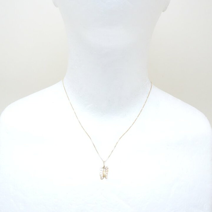 楽天市場】バタフライ ネックレス 蝶々モチーフ K18YG イエロー  
