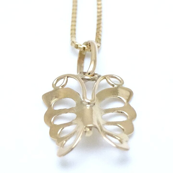 楽天市場】バタフライ ネックレス 蝶々モチーフ K18YG イエロー  