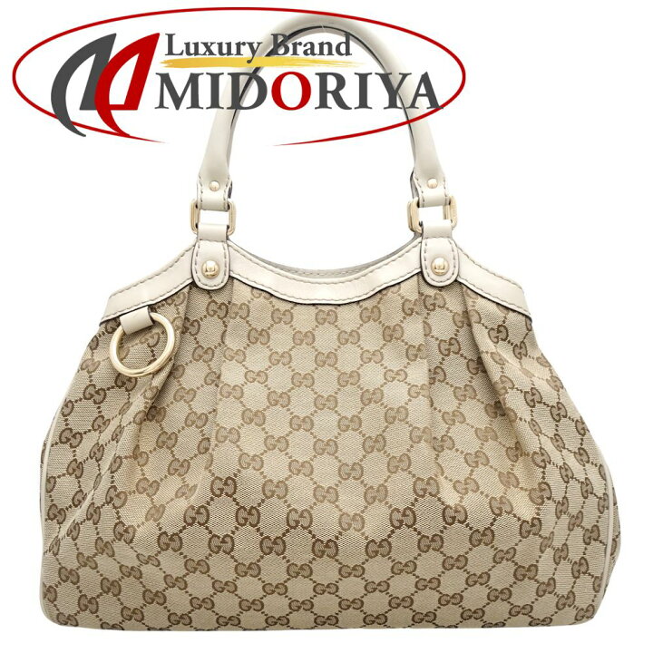 楽天市場】GUCCI グッチ 211944 トートバッグ GGキャンバスxレザー  