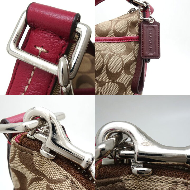 楽天市場】COACH コーチ F24032 ショルダーバッグ キャンバスxレザー 