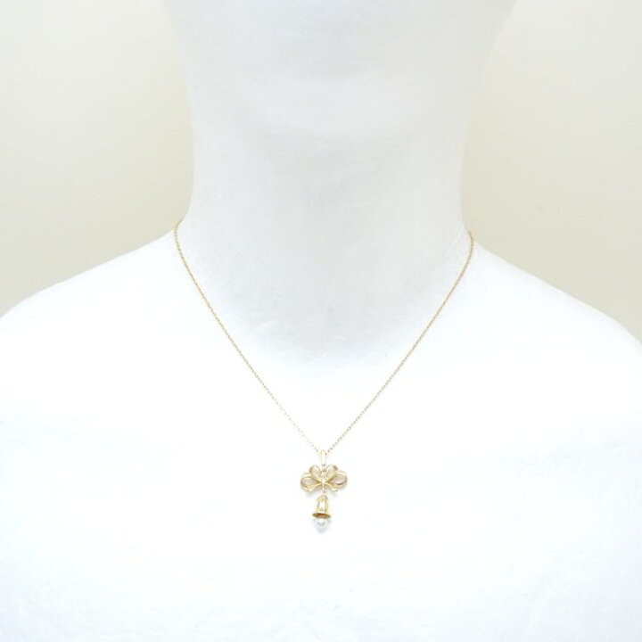 楽天市場】MIKIMOTO ミキモト リボン＆ベル ネックレス ベビーパール 
