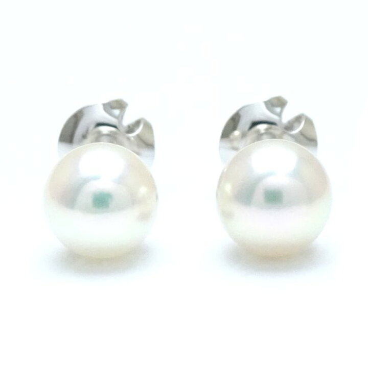 楽天市場】MIKIMOTO ミキモト パール ピアス 真珠6.5ミリ K18WG 
