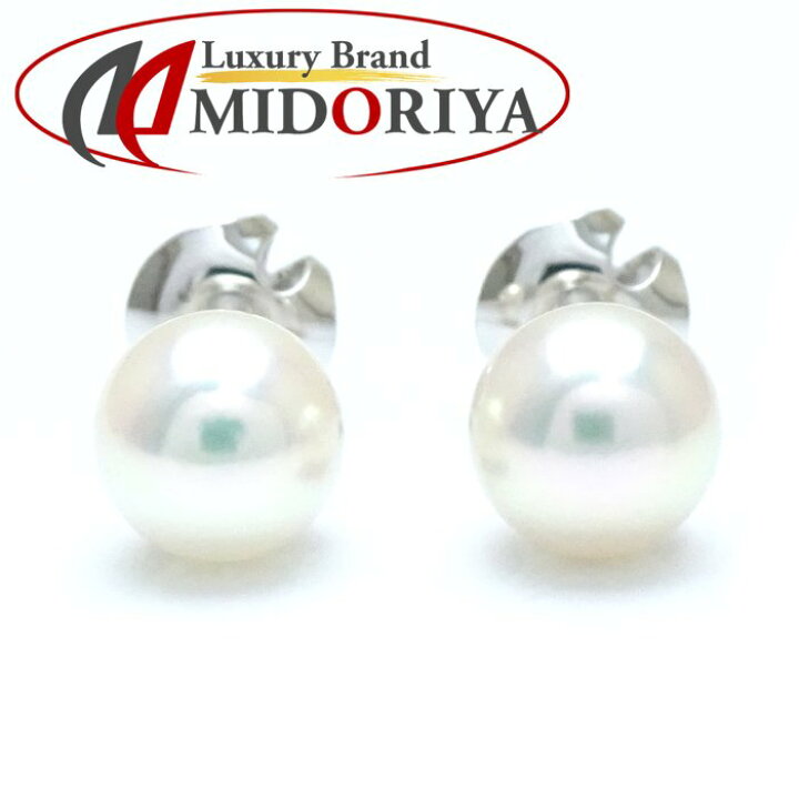 楽天市場】MIKIMOTO ミキモト パール ピアス 真珠6.5ミリ K18WG 