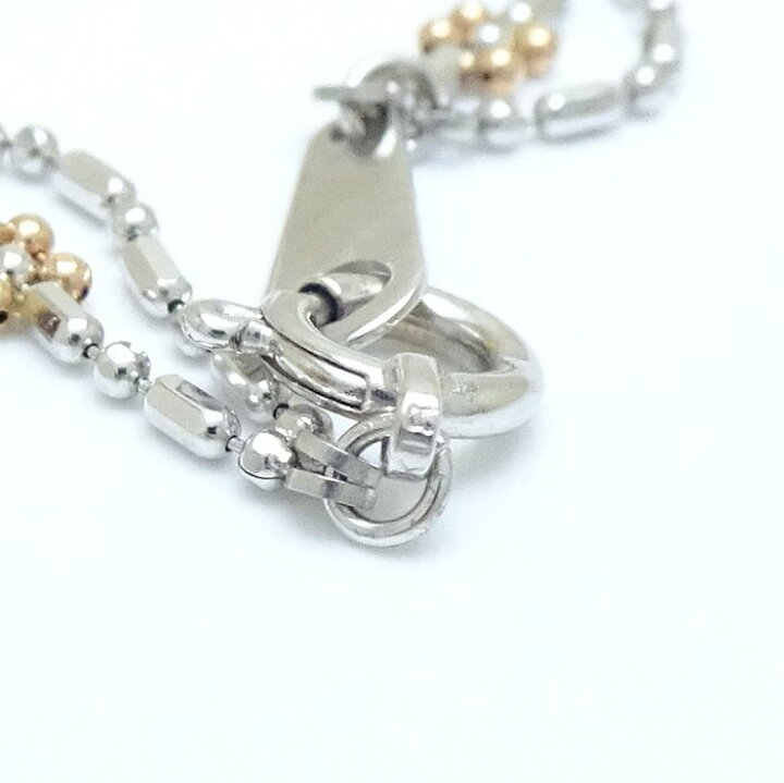 楽天市場】2連チェーン ブレスレット 17.5cm 1.9グラム K18WG ホワイト  