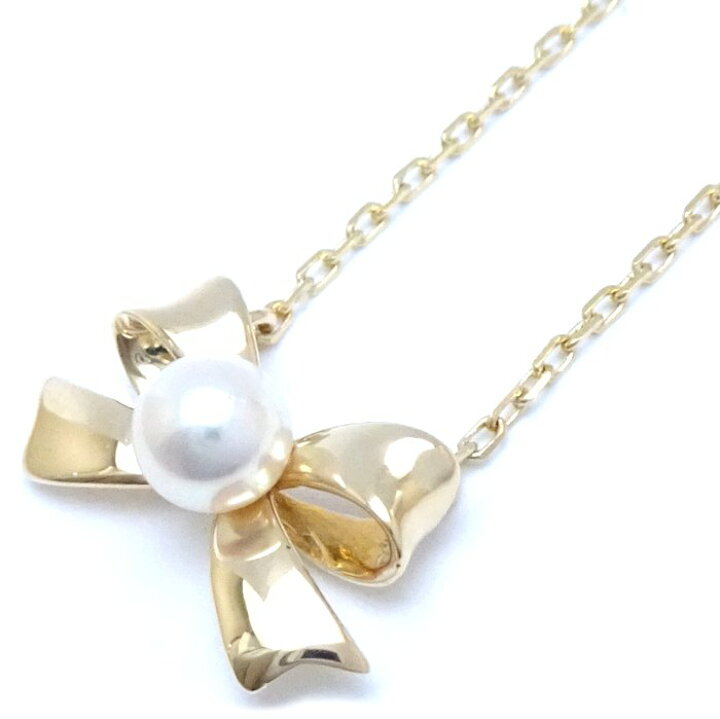 楽天市場】MIKIMOTO ミキモト リボン ネックレス パール5.1ミリ 真珠 