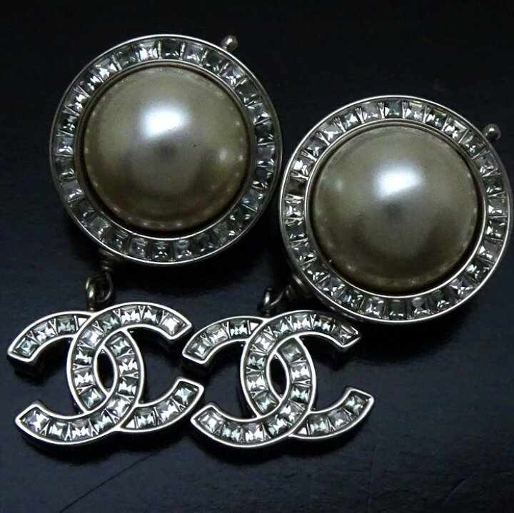 楽天市場】CHANEL シャネル ココマーク ピアス ラインストーン B18B  