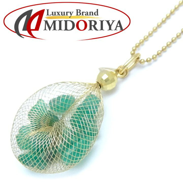 楽天市場】ネックレス エメラルド3.00ct レース ボールチェーン K18YG  