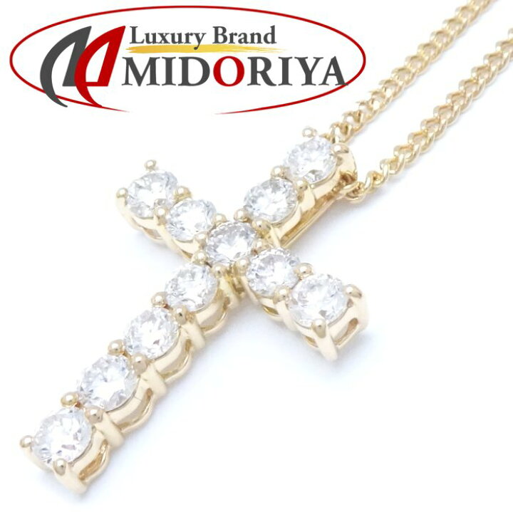楽天市場】ダイヤモンド クロス ネックレス ダイヤモンド1.00ct K18YG  