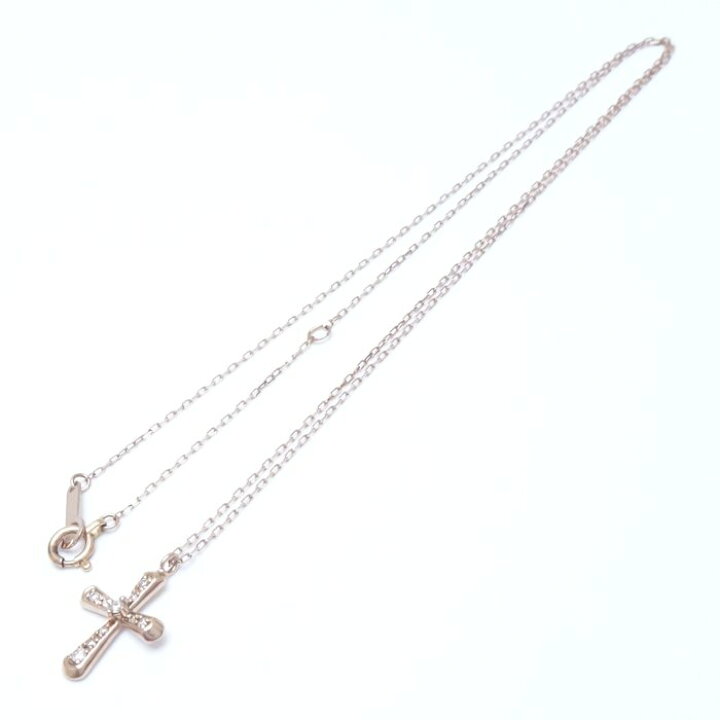 楽天市場】4℃ ヨンドシー クロス ネックレス ダイヤモンド K18PG  