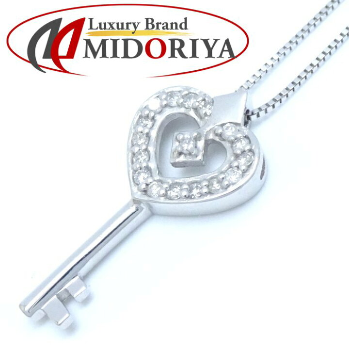 楽天市場】ハートキー ネックレス ダイヤモンド0.13ct 鍵モチーフ 
