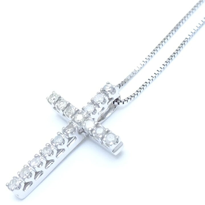 ✨美品✨K14WG ダイヤモンド0.20ct ペンダントネックレス 鑑定証付き 