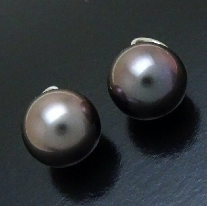 楽天市場】MIKIMOTO ミキモト ブラックパール イヤリング 黒真珠9.4 