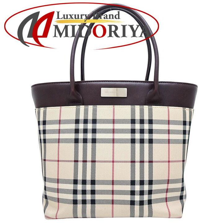 楽天市場】BURBERRY バーバリー ハンドバッグ ノバチェック キャンバス 