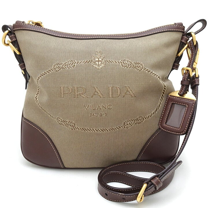 楽天市場】PRADA プラダ BT0867 ショルダーバッグ キャンバスxレザー 
