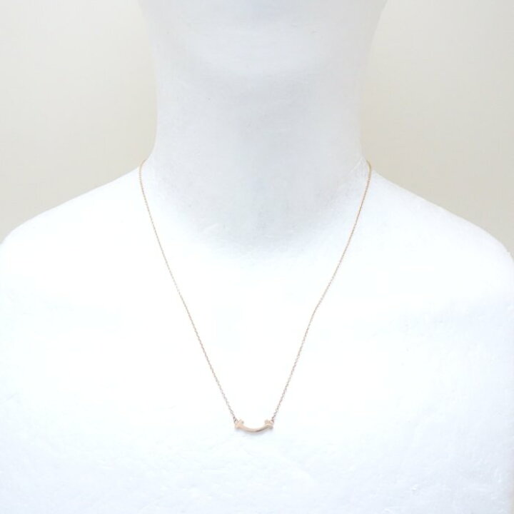 楽天市場】TIFFANY&Co. ティファニー Tスマイル ネックレス ミニ K18PG  