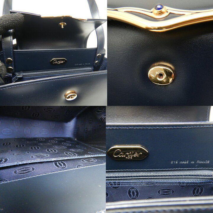楽天市場】CARTIER カルティエ サファイアライン ハンドバッグ レザー 