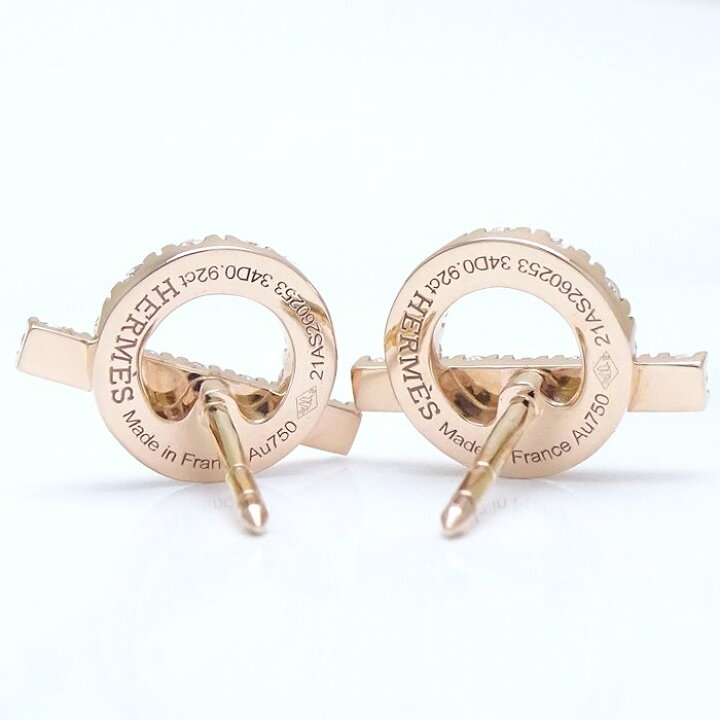 楽天市場】HERMES エルメス フィネス ピアス ダイヤモンド0.92ct 