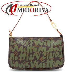 LOUIS VUITTON ルイヴィトン モノグラム・グラフィティ ポシェットアクセソワール M92191 ハンドバッグ ブラウン ヴェール/352085【中古】