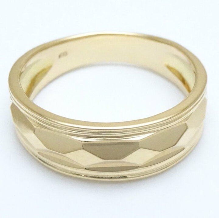 楽天市場】デザイン リング 指輪 11号 K18YG イエローゴールド /65029  