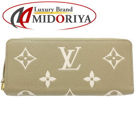 LOUIS VUITTON ルイヴィトン 長財布 M82478 ポルトフォイユ クレマンス モノグラム バイカラー アンプラント カーキ クレーム/181138【中古】
