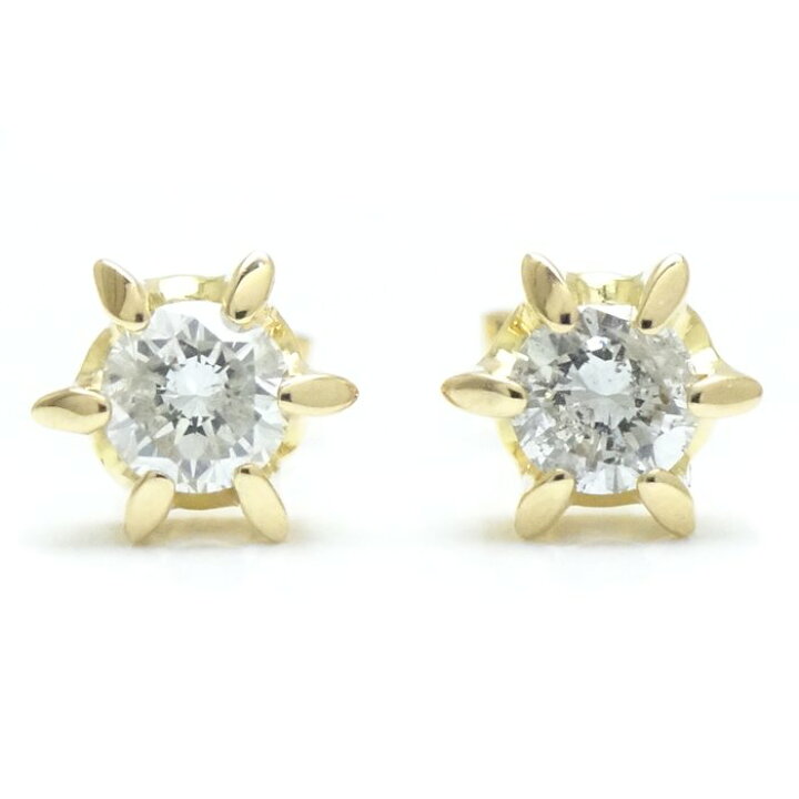 楽天市場】ダイヤモンド ピアス 一粒ダイヤモンド0.25ct 0.24ct K18YG 