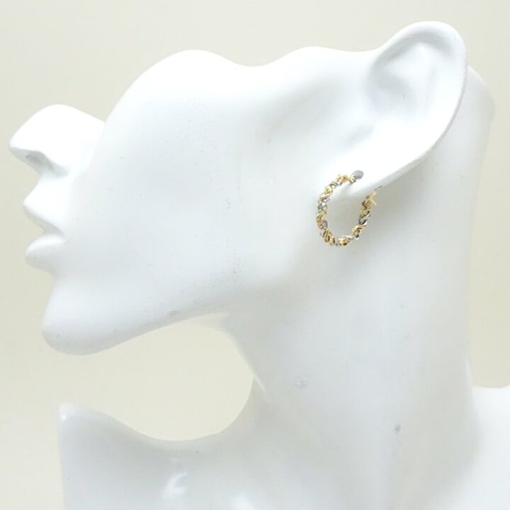 楽天市場】フープ ピアス スリーカラー K18YG イエローゴールドK18PG  