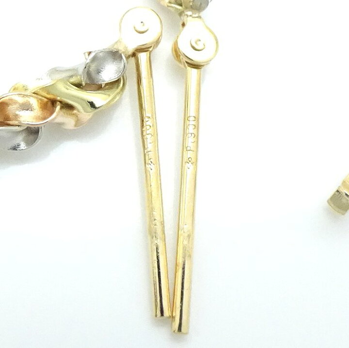 楽天市場】フープ ピアス スリーカラー K18YG イエローゴールドK18PG  