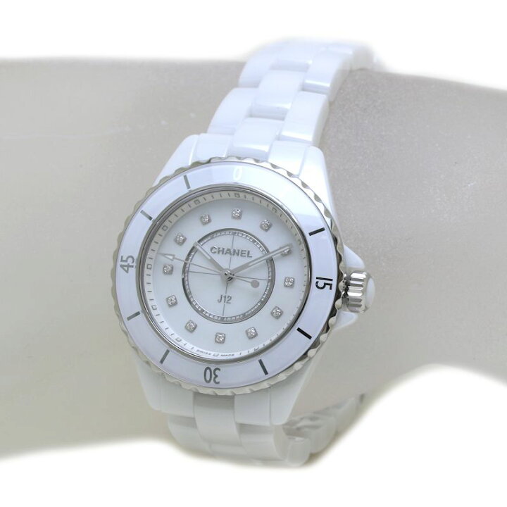 楽天市場】CHANEL シャネル J12 12Pダイヤモンド H5704 ホワイト  