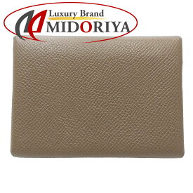 HERMES エルメス コインケース B956016 カルヴィ デュオ B刻印 ヴォーエプソン エトゥープ/181206【中古】