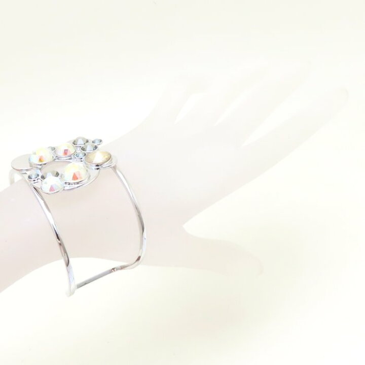 楽天市場】SWAROVSKI スワロフスキー クリスタル バングル シルバー