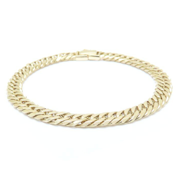 楽天市場】喜平ブレスレット K18YG イエローゴールド 6面 ダブル 18cm  