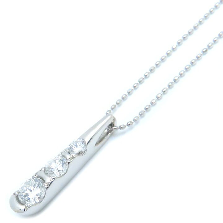 楽天市場】ダイヤモンド ネックレス スリーポイントダイヤ 0.324ct 