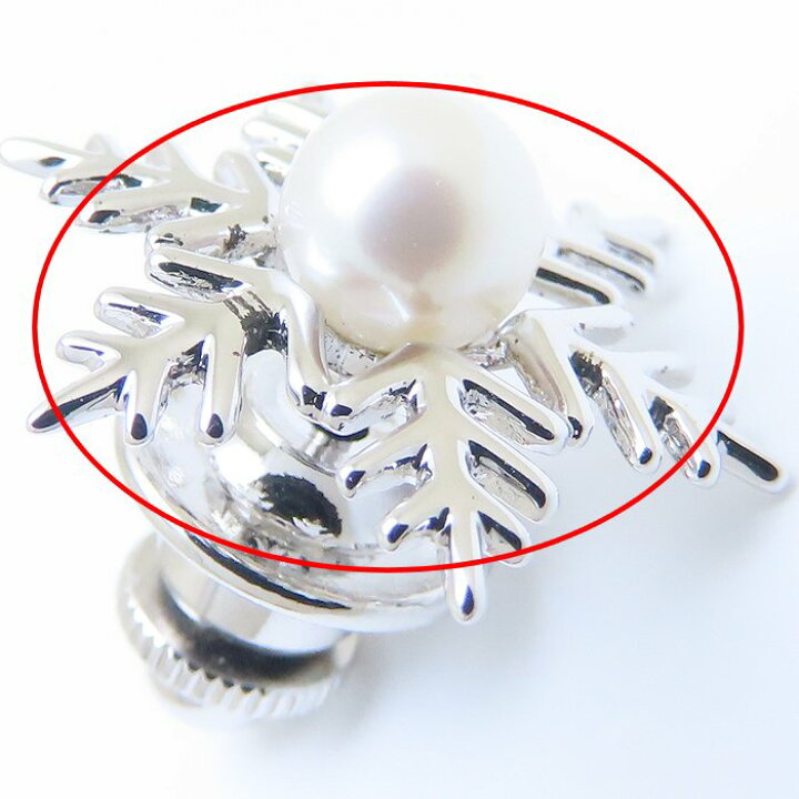 楽天市場】MIKIMOTO ミキモト ピン ブローチ 雪の結晶モチーフ パール