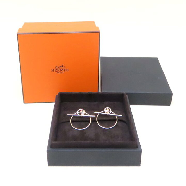 楽天市場】HERMES エルメス エシャペ PM ピアス H105117B 00 K18PG 