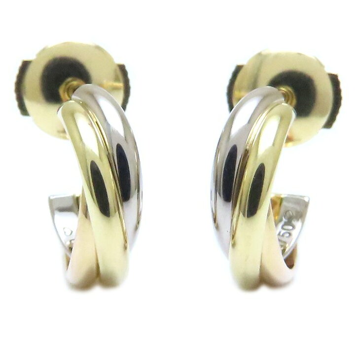 楽天市場】CARTIER カルティエ トリニティ フープ ピアス B8017100 K18 