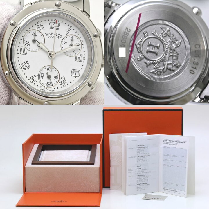 楽天市場】腕時計 ボーイズ HERMES エルメス クリッパー クロノグラフ  