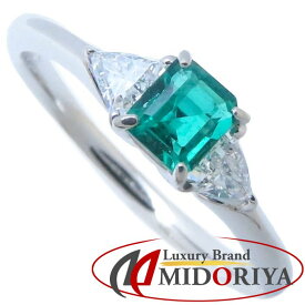 POLA ポーラ エメラルド リング 指輪 14.5号 エメラルド0.30ct ダイヤモンド0.20ct Pt900プラチナ/294496【中古】【BJ】