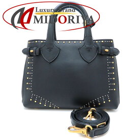 BURBERRY バーバリー 2Way ショルダーバッグ レザー ブラック レディース /352937【中古】