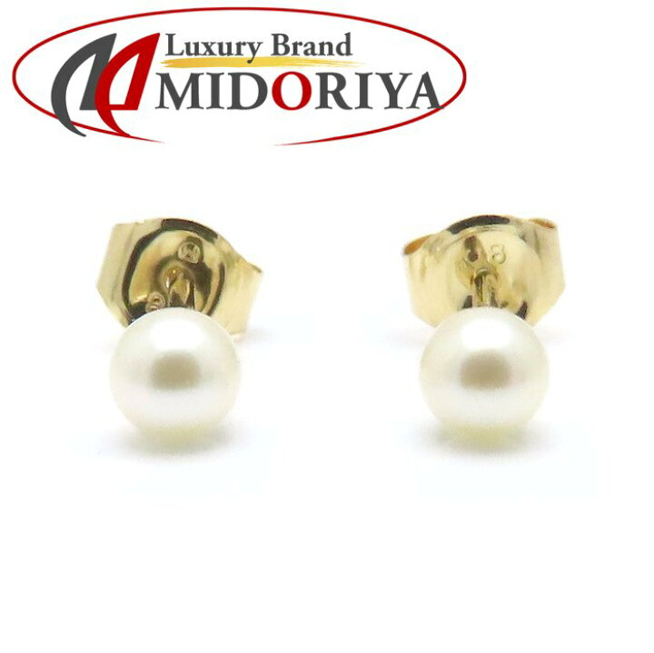 楽天市場】MIKIMOTO ミキモト パール ピアス 真珠3.5ミリ K18YG 