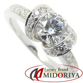 TIFFANY&Co. ティファニー リボン エンゲージメント リング 指輪 ダイヤモンド0.65ct D.VS1 11..5号 Pt950プラチナ レディース /295667【中古】【BJ】