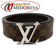 LOUIS VUITTON ルイヴィトン ダミエ ベルト M0212Q LVイニシャル 40MM リバーシブル 110/44 エベヌ レデ…