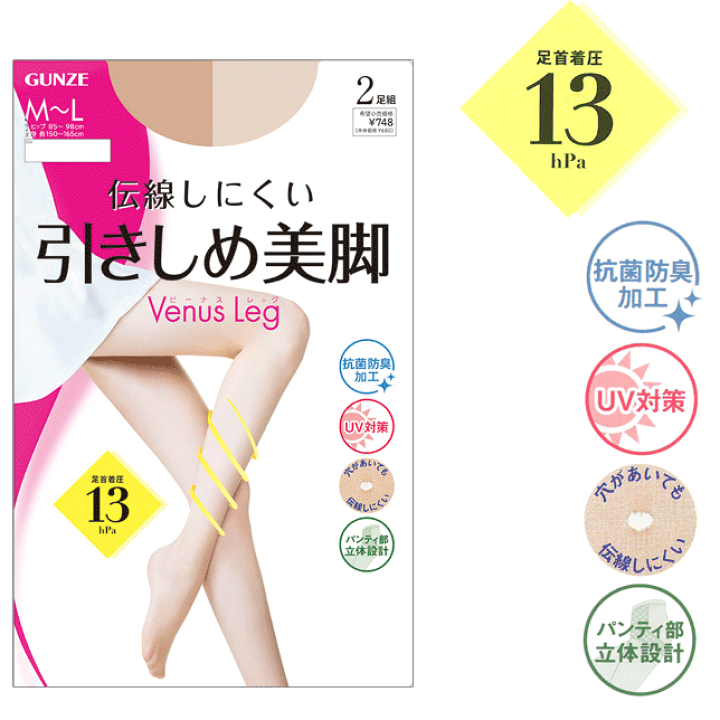 楽天市場】4足組 まとめ買い グンゼ ストッキング 引きしめ美脚