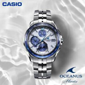 �J�V�I�bCASIO�yBluetooth���ڃ\�[���[�d�g���v�zOCEANUS Manta�i�I�V�A�i�X �}���^�j�z���C�g×�u���[�̗p���f�� OCW-S7000D-7AJF