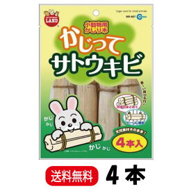 【楽天ランキング受賞】 マルカン 小動物用かじり木 かじってサトウキビ 4本 MR-807 うさぎ ハムスター リス チンチラ モルモット 小動物全般