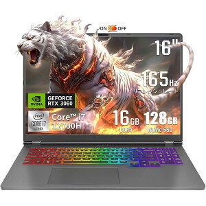 yyVX[p[SALE zIzy12Core i7-12700H & RTX 3060ځz Q[~Om[gpc 16^WUXGAtbV[g WIN 11 Office RGBL[{[hobNCg wF 210wJ ҏW16GB 