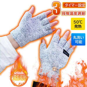 電熱 手袋 グローブ ヒーター手袋 ヒーターグローブ 電熱グローブ ヒーター内蔵 USB 指なし手袋 指無し 指出し手袋 ミトン 冷え 冬 レディース メンズ フリーサイズ 男女兼用 スマホ 防寒 ス